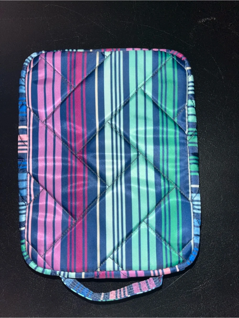 Lug striped wingback cosmetic bag-hanging toiletry bag